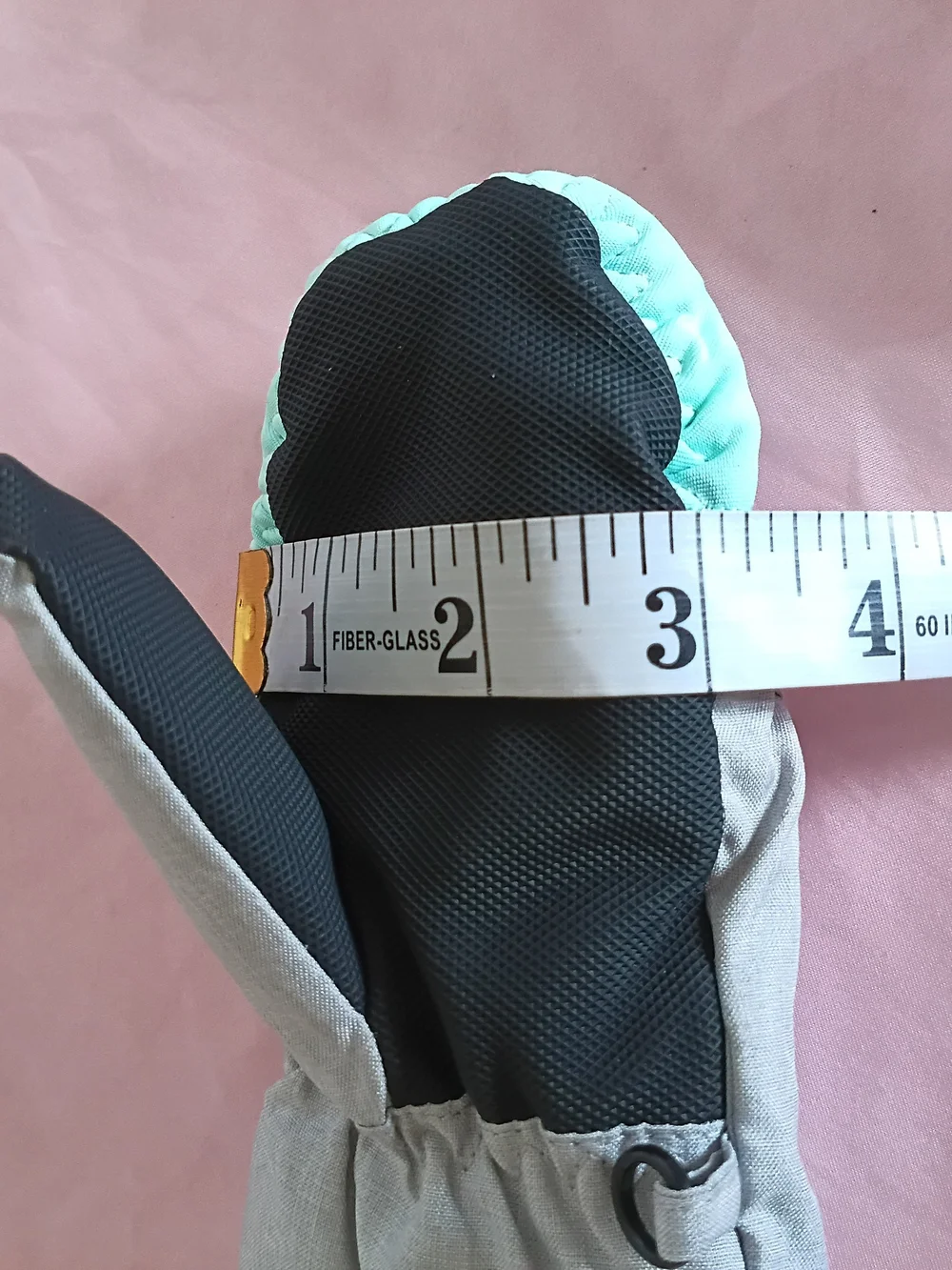 Swiss Tech Kids Mittens - Gray with Mint Toe One Size